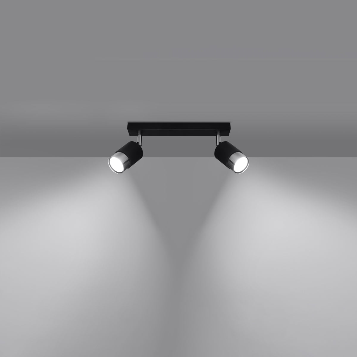 Deckenleuchte - Spot - Strahler NERO 2 schwarz & chrom Sollux Lighting