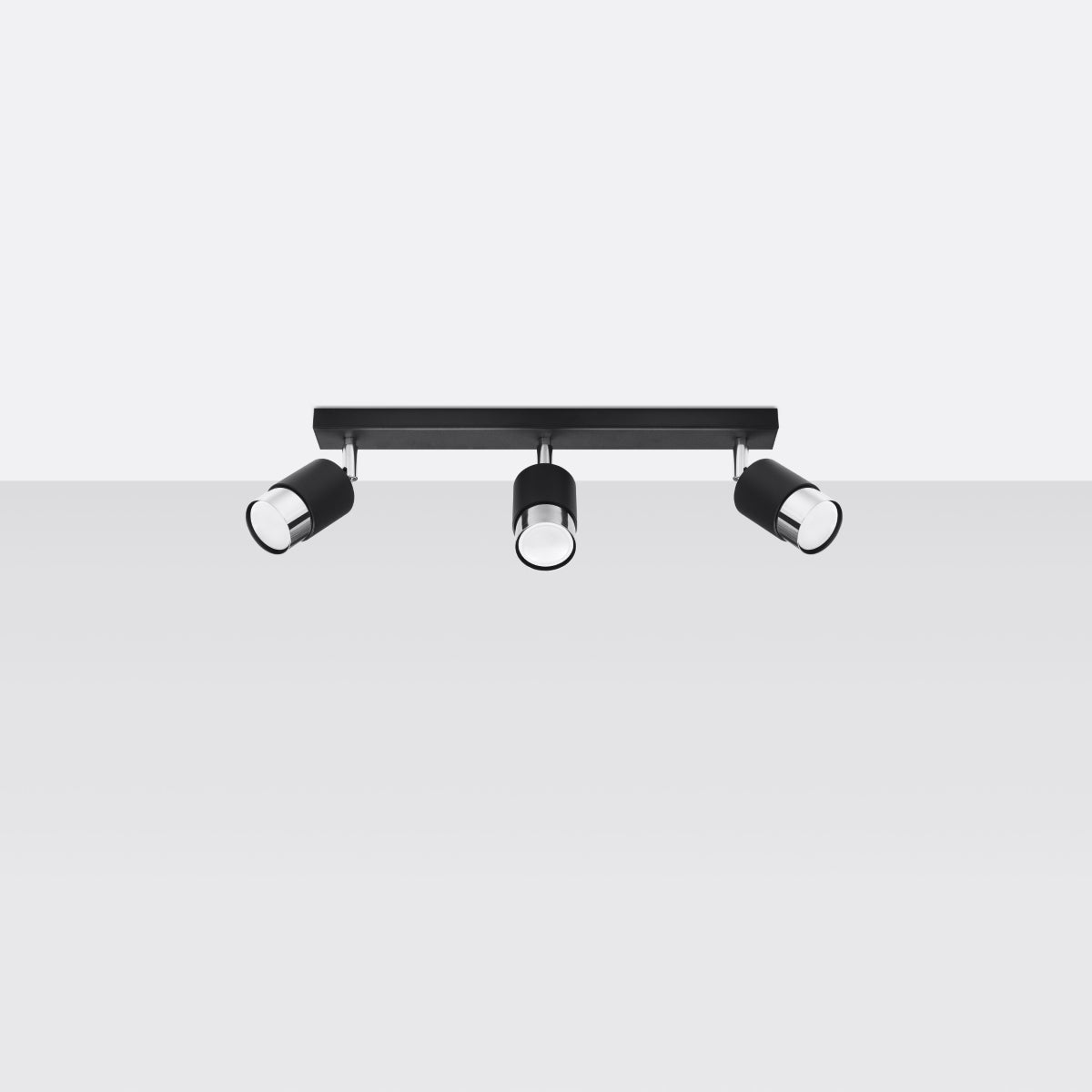 Deckenleuchte - Spot - Strahler NERO 3 schwarz & chrom Sollux Lighting