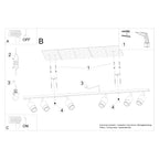 Deckenleuchte - Spot - Strahler NERO 6 schwarz & chrom Sollux Lighting