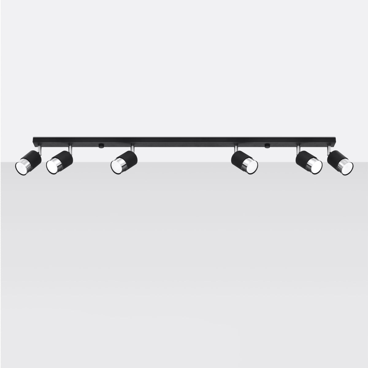 Deckenleuchte - Spot - Strahler NERO 6 schwarz & chrom Sollux Lighting