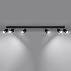 Deckenleuchte - Spot - Strahler NERO 6 schwarz & chrom Sollux Lighting