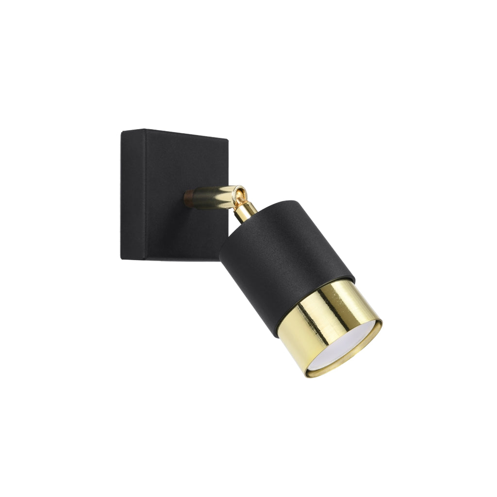 Wandleuchte NERO schwarz & gold Sollux Lighting
