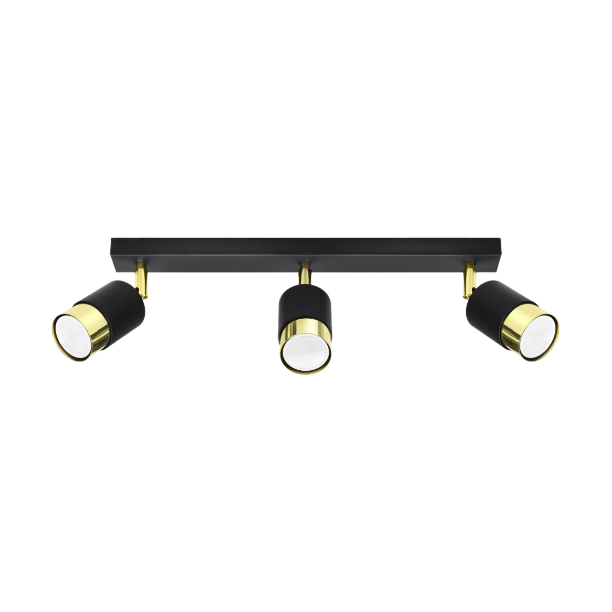 Deckenleuchte - Spot - Strahler NERO 3 schwarz & gold Sollux Lighting