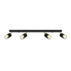 Deckenleuchte - Spot - Strahler NERO 4 schwarz & gold Sollux Lighting