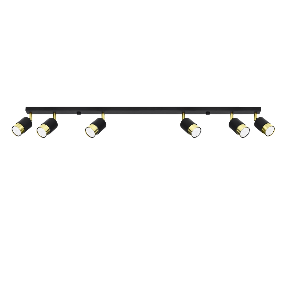 Deckenleuchte - Spot - Strahler NERO 6 schwarz & gold Sollux Lighting