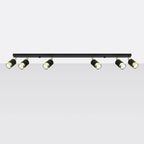 Deckenleuchte - Spot - Strahler NERO 6 schwarz & gold Sollux Lighting