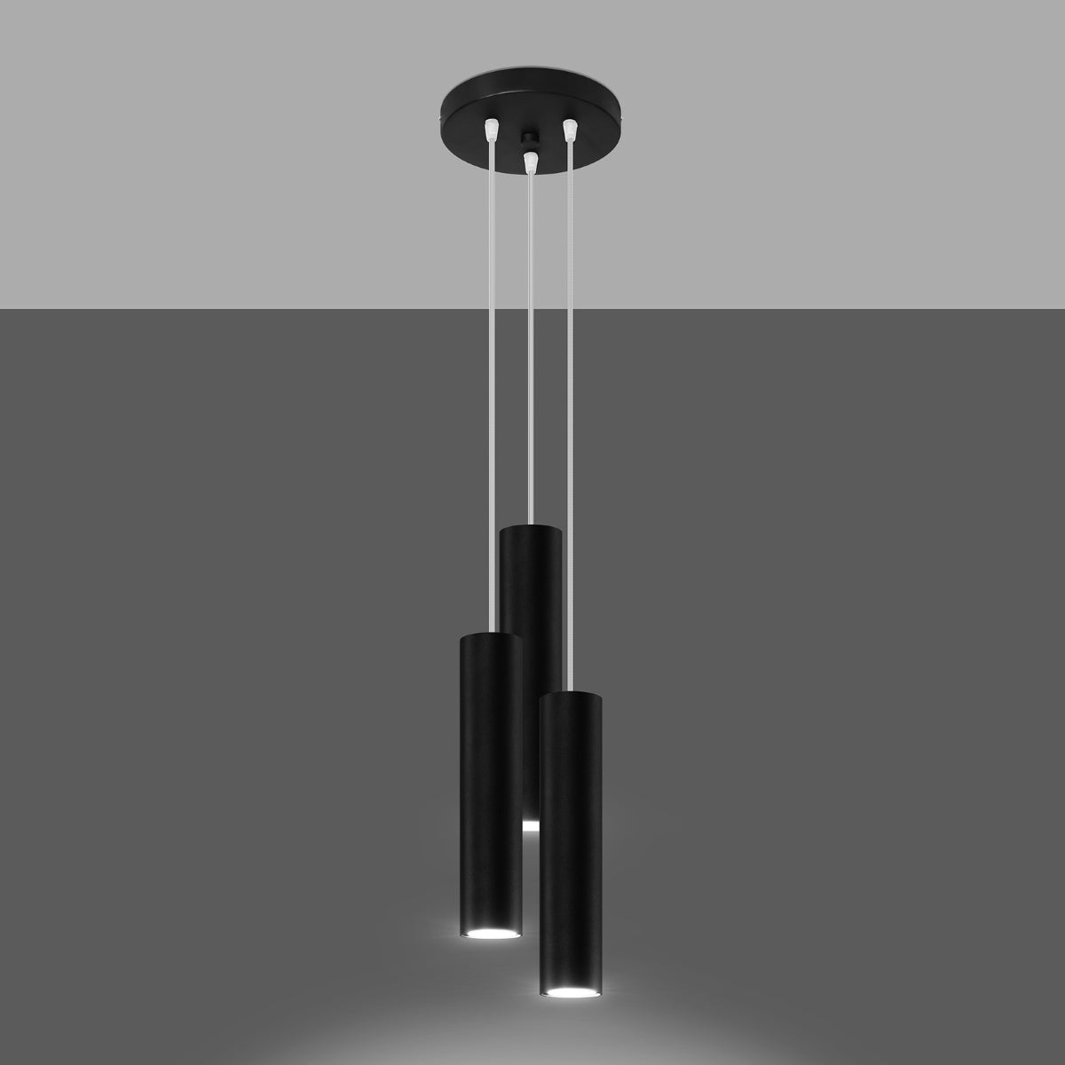 Pendelleuchte LAGOS 3P schwarz Sollux Lighting