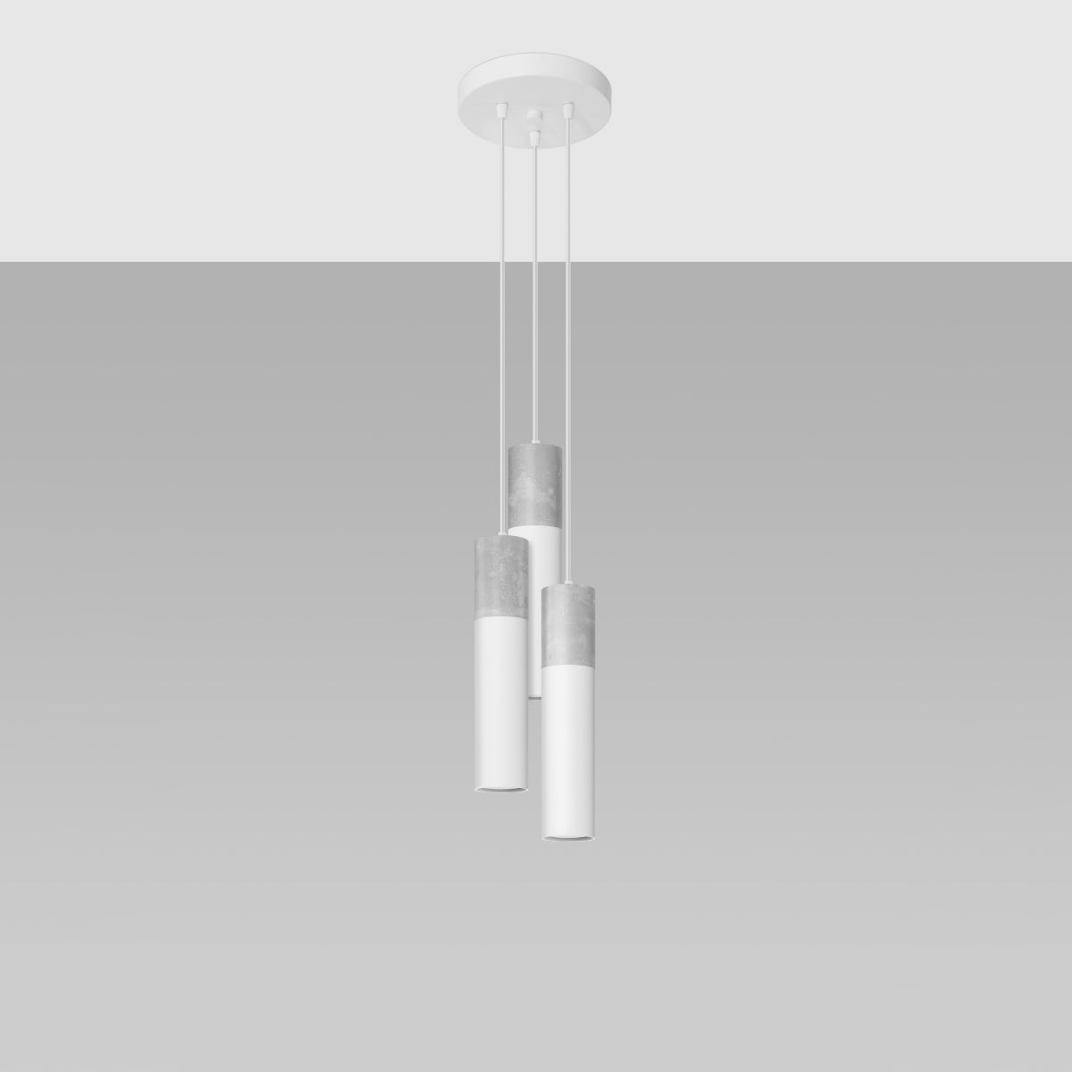 Pendelleuchte BORGIO 3P weiß Sollux Lighting