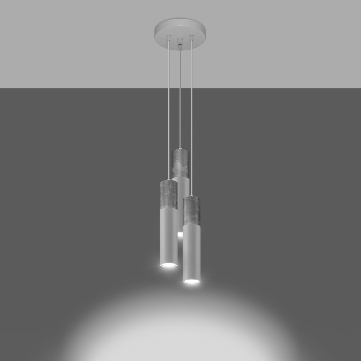 Pendelleuchte BORGIO 3P weiß Sollux Lighting
