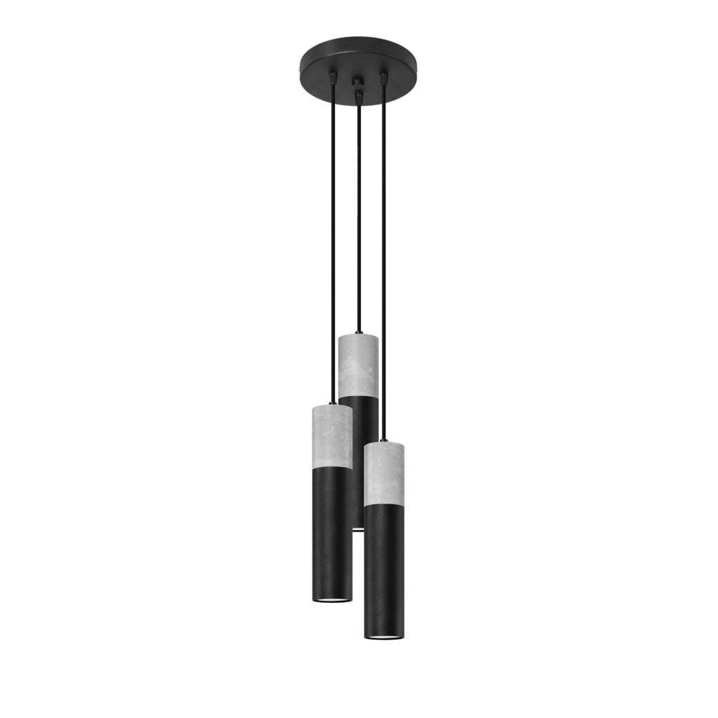 Pendelleuchte BORGIO 3P schwarz Sollux Lighting