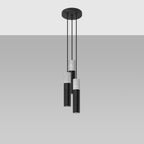 Pendelleuchte BORGIO 3P schwarz Sollux Lighting