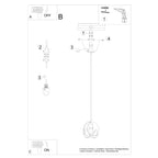 Pendelleuchte TULOS 1 weiß Sollux Lighting