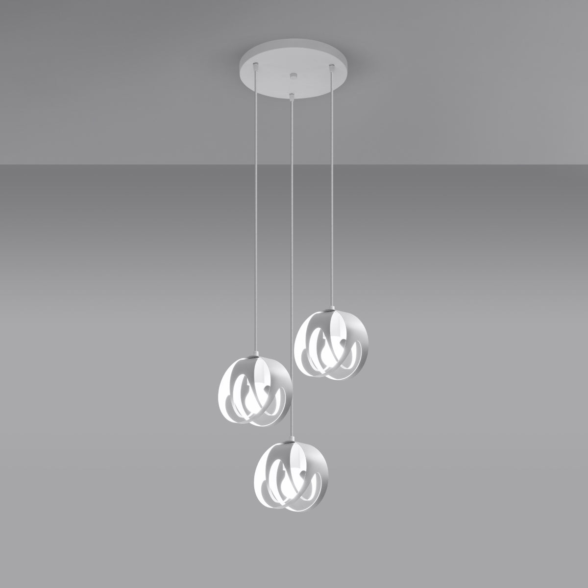 Pendelleuchte TULOS 3P weiß Sollux Lighting