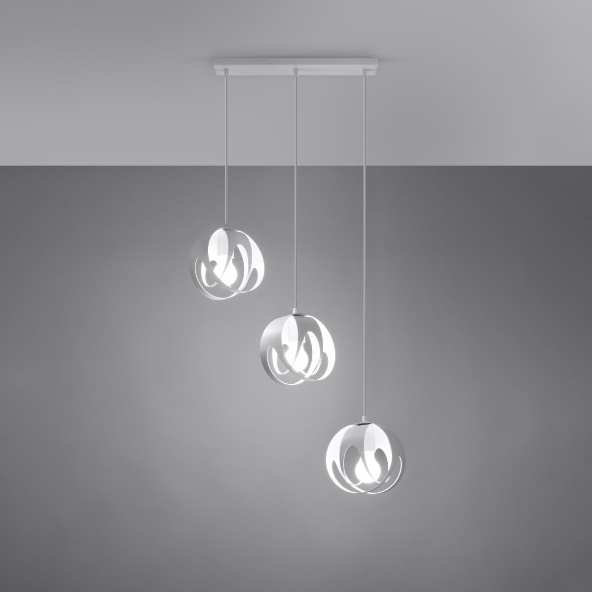 Pendelleuchte TULOS 3L weiß Sollux Lighting