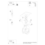 Deckenleuchte TULOS schwarz Sollux Lighting