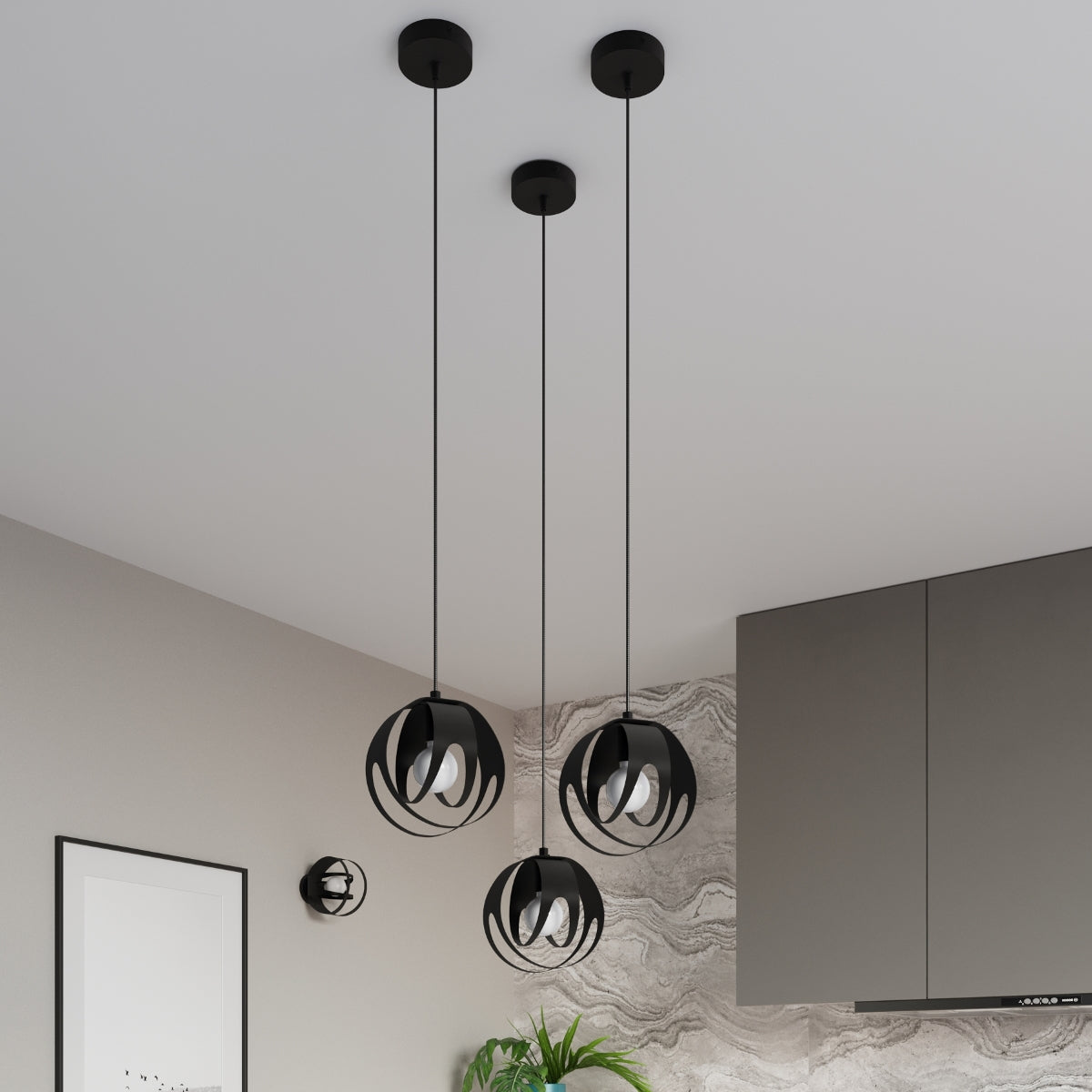 Deckenleuchte TULOS schwarz Sollux Lighting