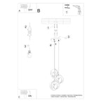 Pendelleuchte TULOS 3P schwarz Sollux Lighting