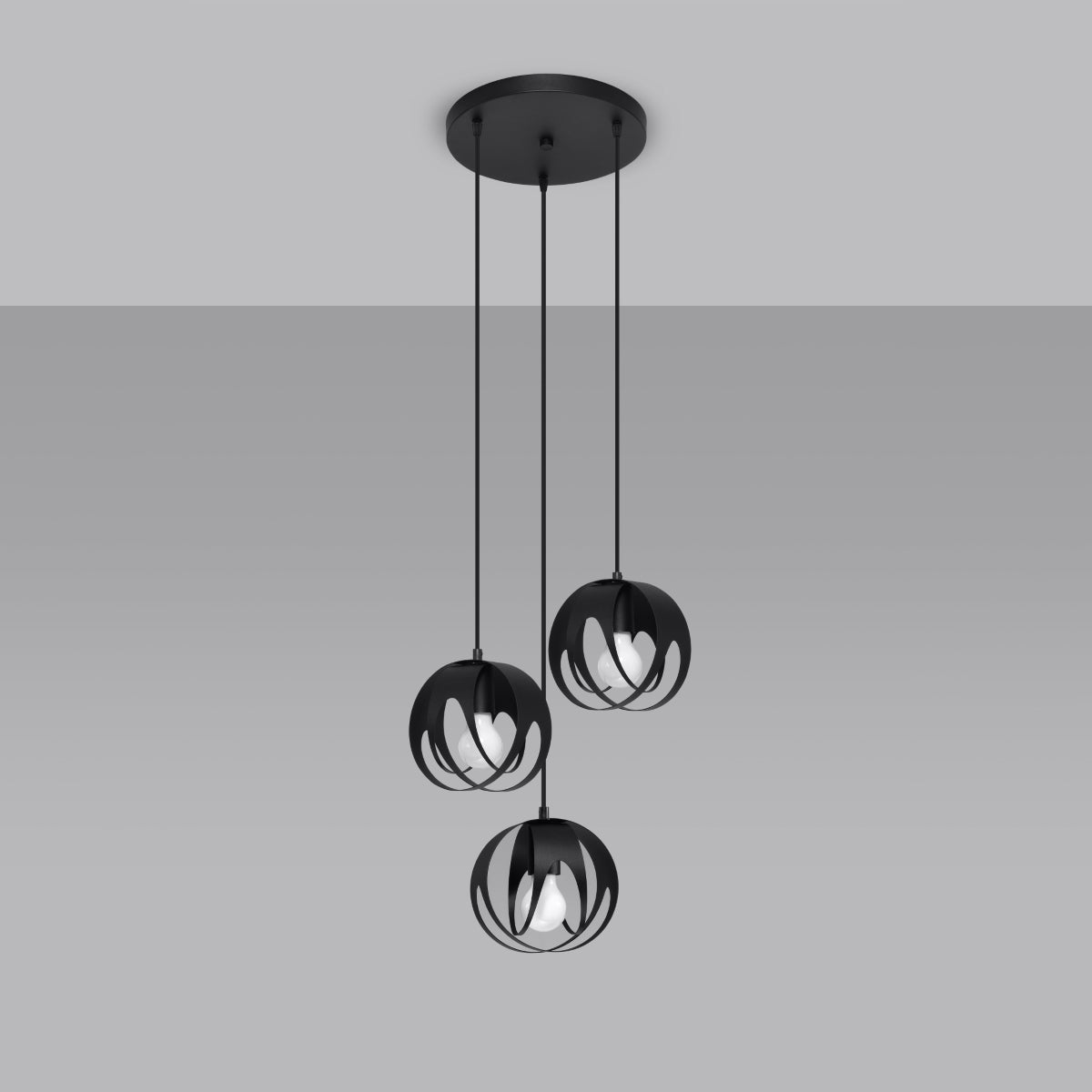 Pendelleuchte TULOS 3P schwarz Sollux Lighting