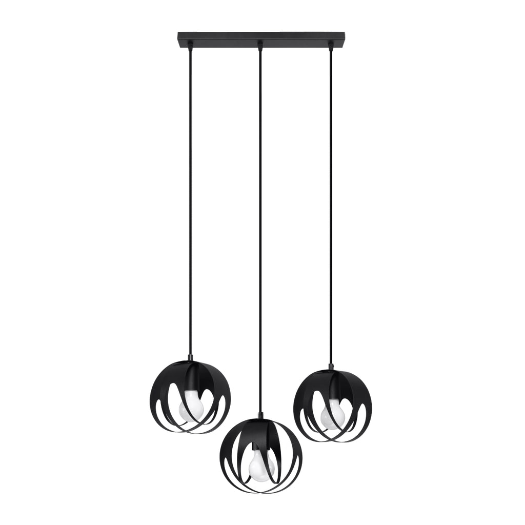 Pendelleuchte TULOS 3L schwarz Sollux Lighting