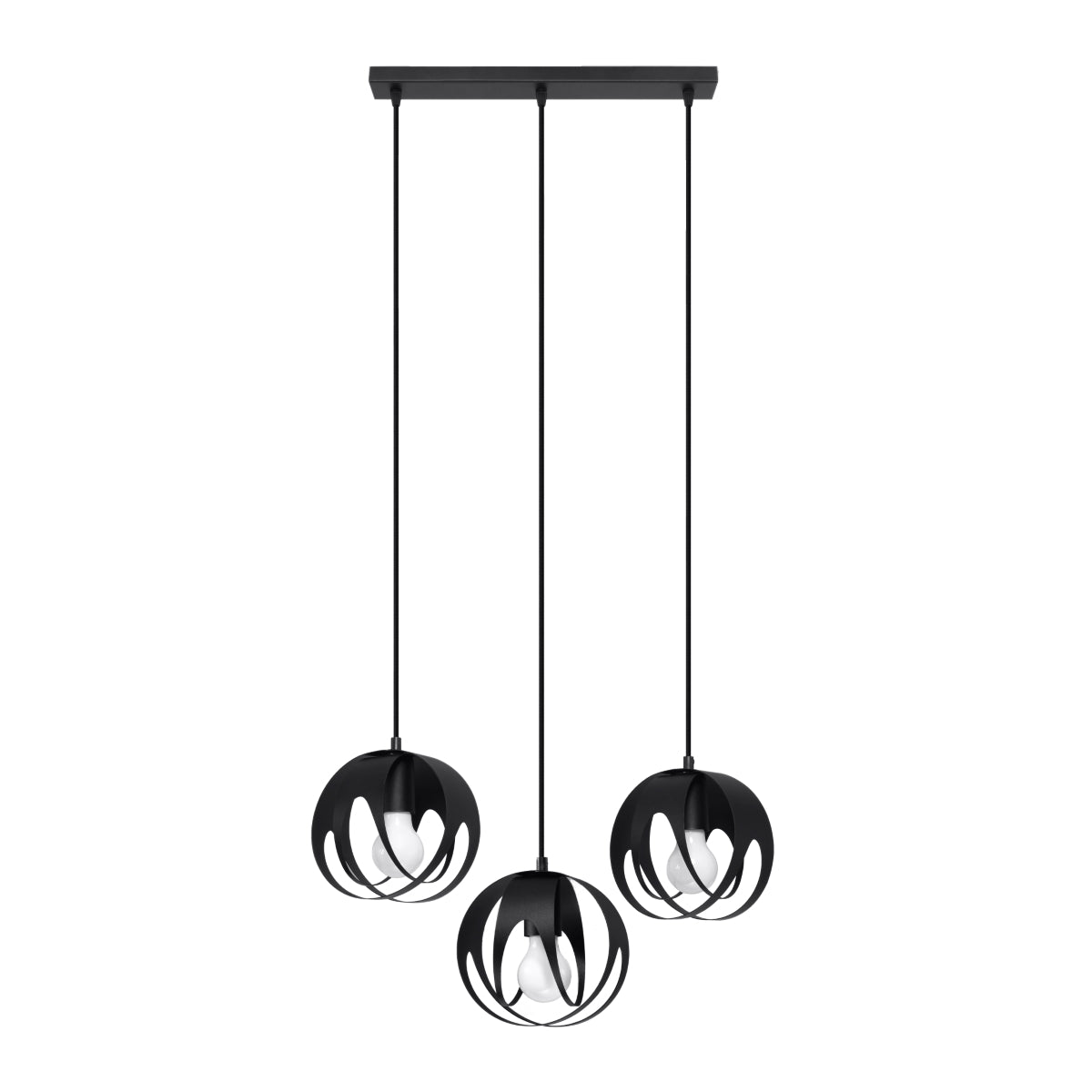 Pendelleuchte TULOS 3L schwarz Sollux Lighting