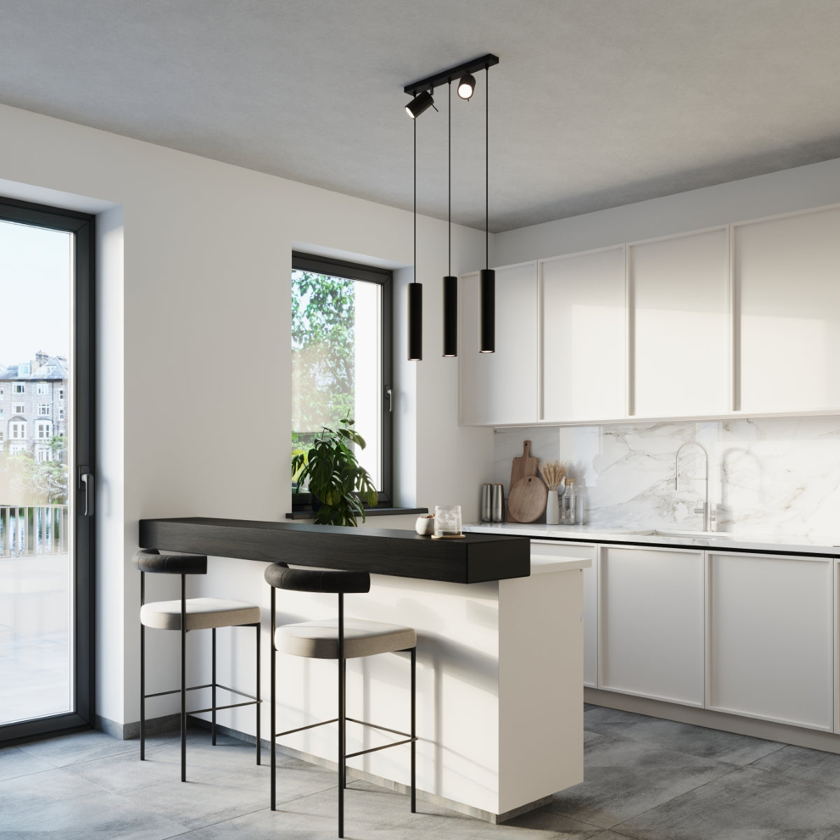 Pendelleuchte RING 3 schwarz Sollux Lighting