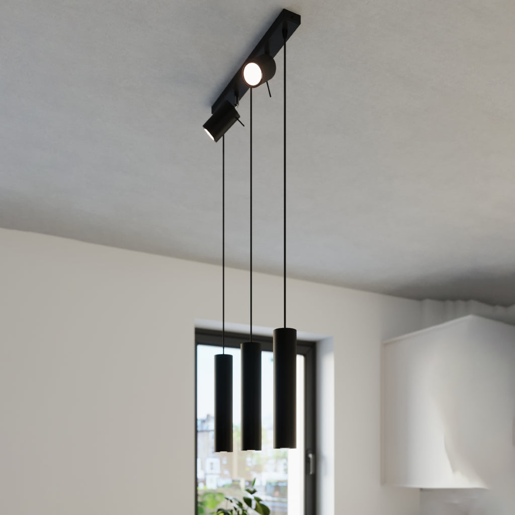 Pendelleuchte RING 3 schwarz Sollux Lighting