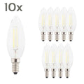 10 x LED Lampe Filament E14 2.8W C35 2700K