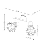 Deckenleuchte ARTEMIS 2 weiß Sollux Lighting