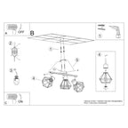 Deckenleuchte ARTEMIS 3 weiß Sollux Lighting