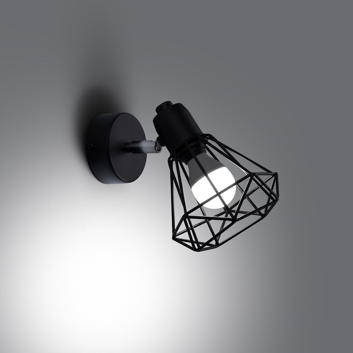 Wandleuchte ARTEMIS 1 schwarz Sollux Lighting