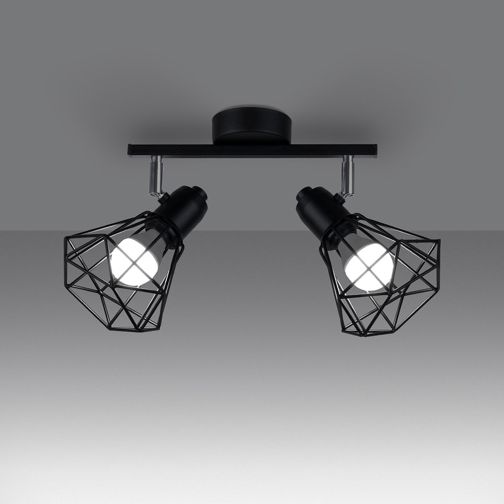 Deckenleuchte ARTEMIS 2 schwarz Sollux Lighting