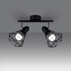 Deckenleuchte ARTEMIS 2 schwarz Sollux Lighting