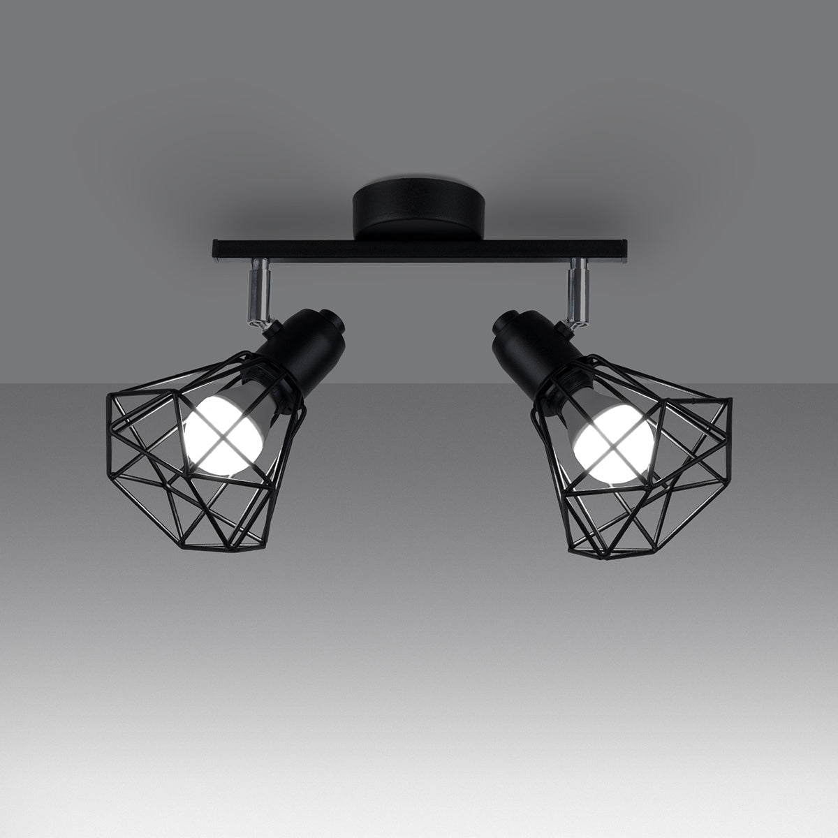 Deckenleuchte ARTEMIS 2 schwarz Sollux Lighting