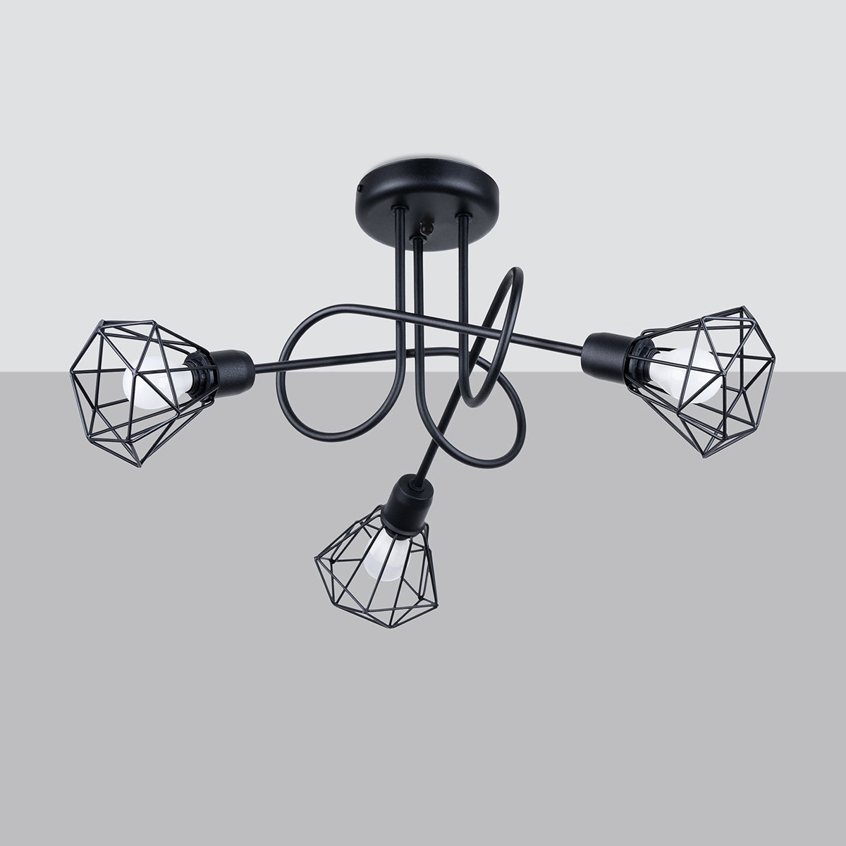 Deckenleuchte ARTEMIS 3S schwarz Sollux Lighting