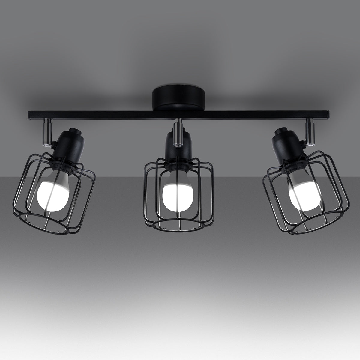 Deckenleuchte BELUCI 3 schwarz Sollux Lighting