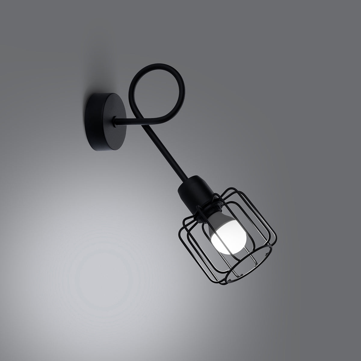 Wandleuchte BELUCI 1S schwarz Sollux Lighting
