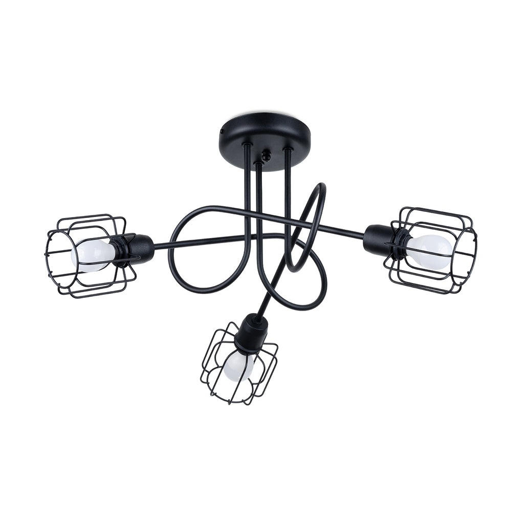 Pendelleuchte BELUCI 3S schwarz Sollux Lighting