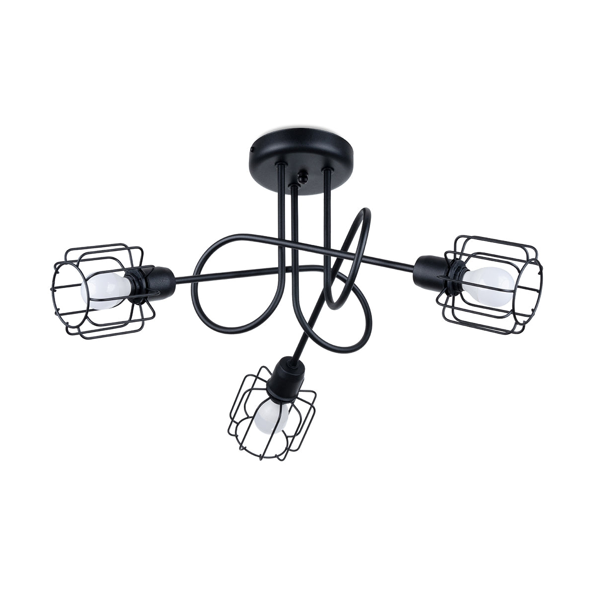 Pendelleuchte BELUCI 3S schwarz Sollux Lighting