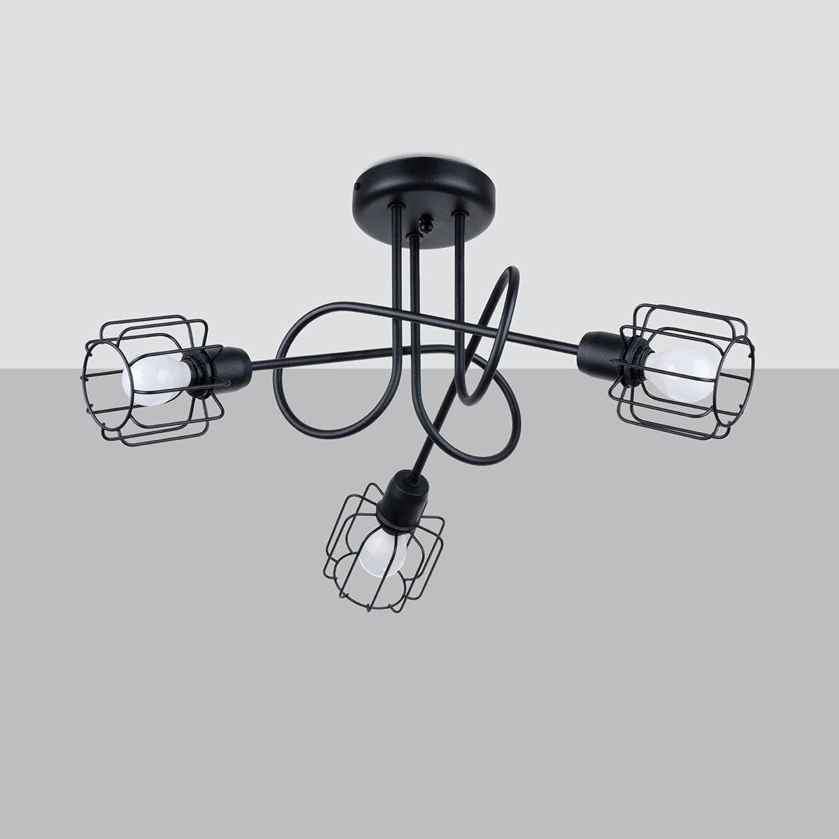 Pendelleuchte BELUCI 3S schwarz Sollux Lighting