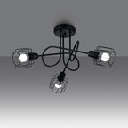 Pendelleuchte BELUCI 3S schwarz Sollux Lighting