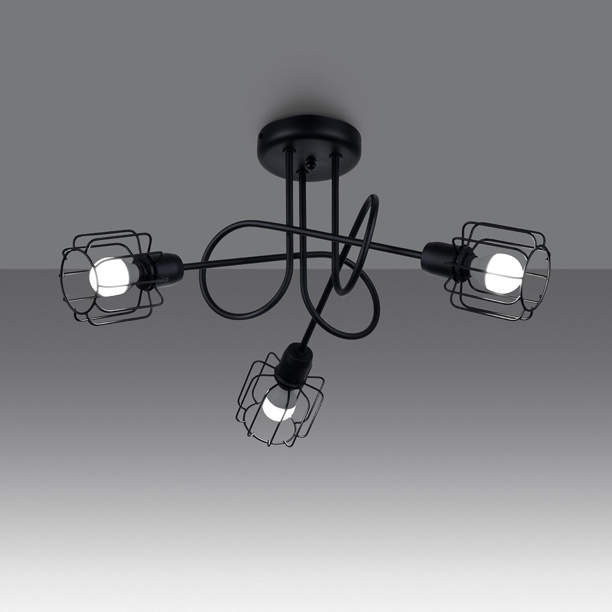 Pendelleuchte BELUCI 3S schwarz Sollux Lighting