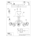 Pendelleuchte BELUCI 5S schwarz Sollux Lighting