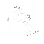 Wandleuchte FORNES 1 schwarz Sollux Lighting