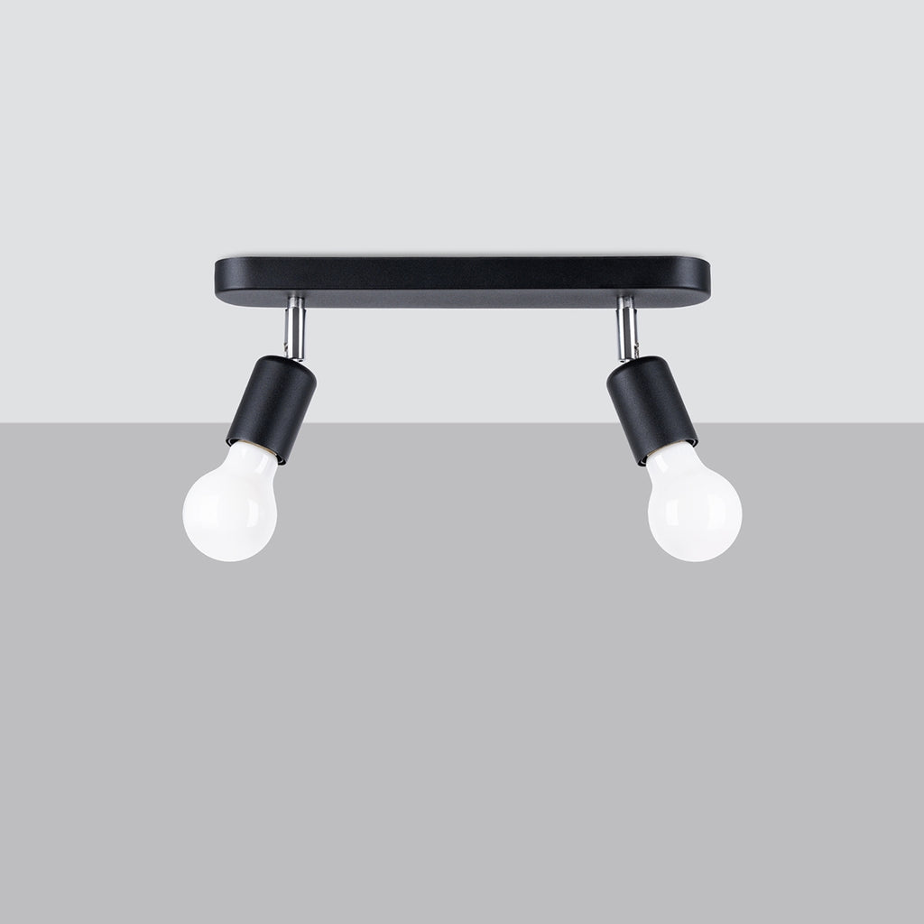 Deckenleuchte FORNES 2 schwarz Sollux Lighting