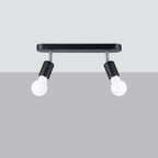 Deckenleuchte FORNES 2 schwarz Sollux Lighting