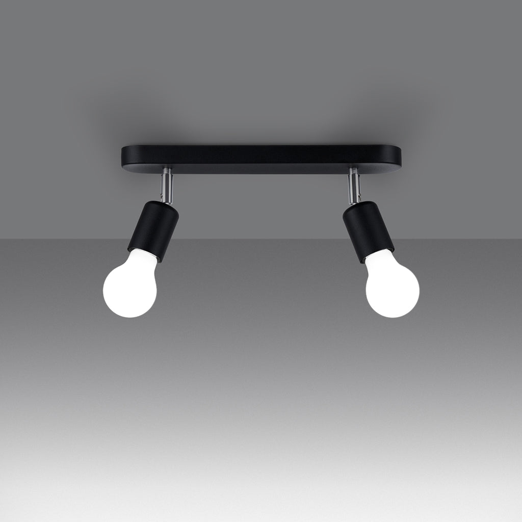 Deckenleuchte FORNES 2 schwarz Sollux Lighting
