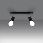 Deckenleuchte FORNES 2 schwarz Sollux Lighting