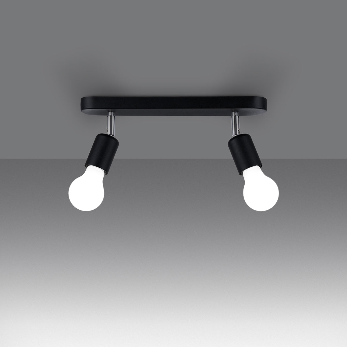 Deckenleuchte FORNES 2 schwarz Sollux Lighting