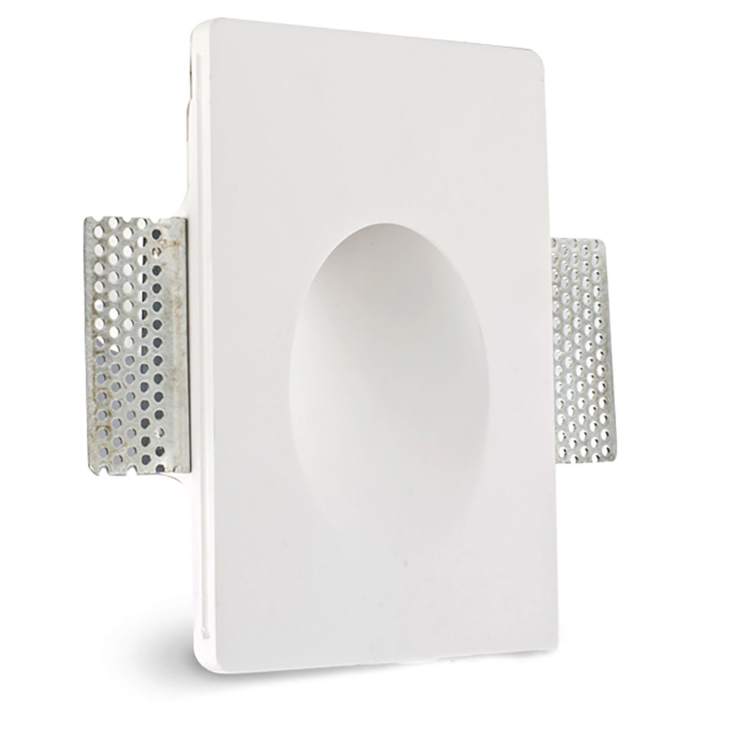 Gips Wand-Einbauleuchte, viereckig, für G4/MR11 Spots, große Bauform