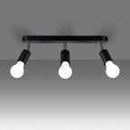 Deckenleuchte FORNES 3 schwarz Sollux Lighting